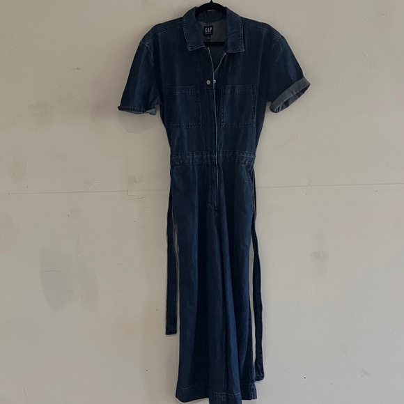 GAP Pants - Gap denim short sleeve jumpsuit